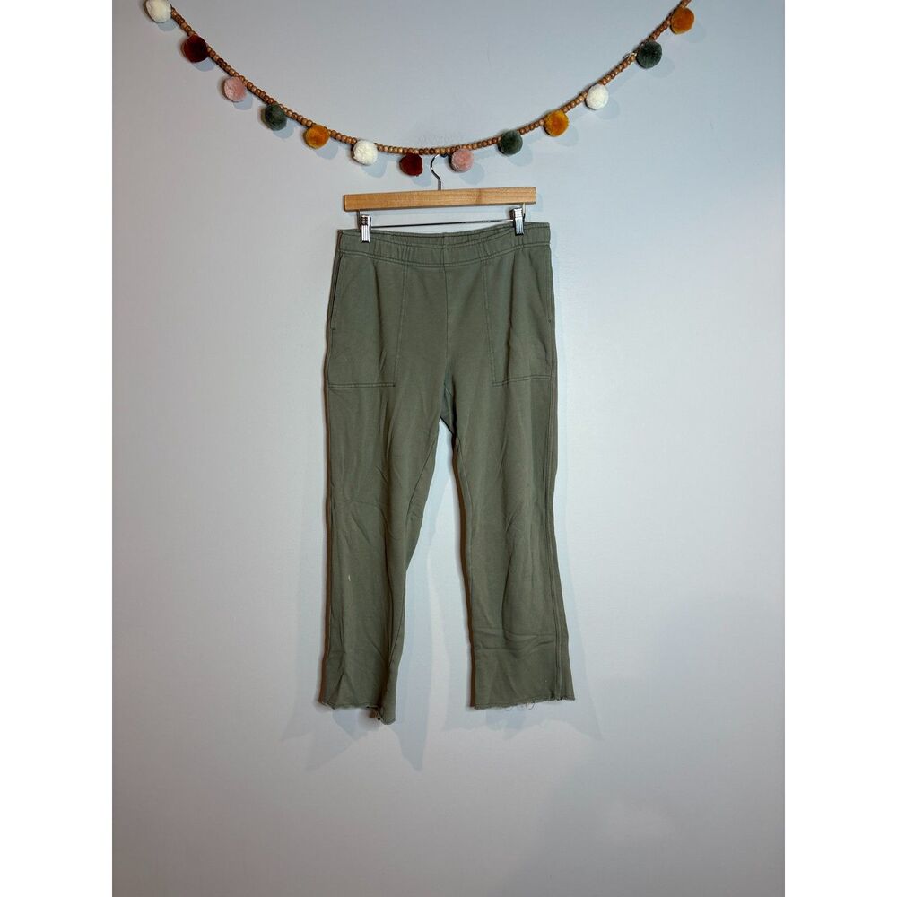 Aerie khaki green cropped sweatpants